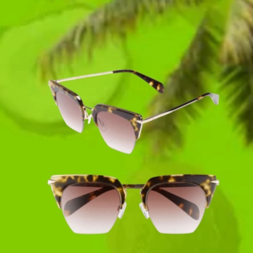 RAG and Bone Sunglasses RNB 1007S size 51 21 brown tortoiseshell Brat Girl NWOT - Picture 3 of 15